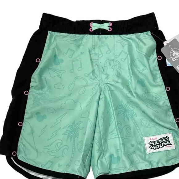 Disney Other - Disney Mickey Mouse Mint and Black Kids Shorts